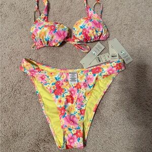 No Boundaries Colorful Floral Bikini